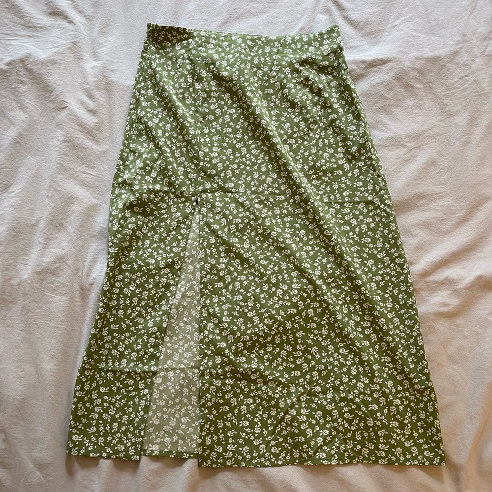 green midi dress, size M